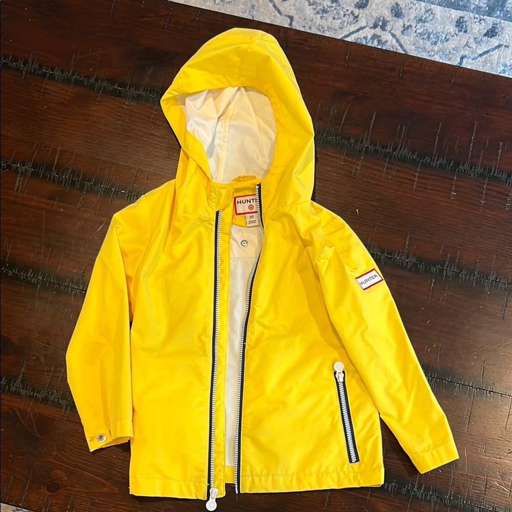 Hunter Yellow Waterproof Raincoat with Hood